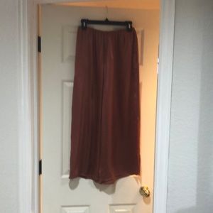 Cuyana Washable Silk Charmeuse cropped Wide Leg Pants